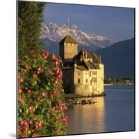 Chateau De Chillon (Chillon Castle) on Lake Geneva, Veytaux, Vaud Canton, Switzerland-Stuart Black-Mounted Photographic Print