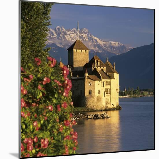 Chateau De Chillon (Chillon Castle) on Lake Geneva, Veytaux, Vaud Canton, Switzerland-Stuart Black-Mounted Photographic Print