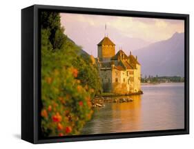 Chateau De Chillon, Lake Generva, Montreux, Switzerland-Simon Harris-Framed Stretched Canvas