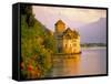 Chateau De Chillon, Lake Generva, Montreux, Switzerland-Simon Harris-Framed Stretched Canvas