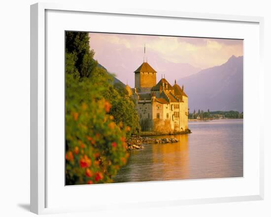 Chateau De Chillon, Lake Generva, Montreux, Switzerland-Simon Harris-Framed Photographic Print