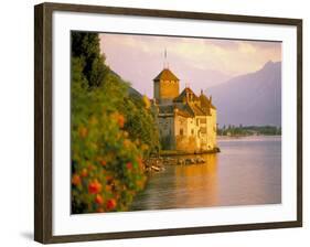 Chateau De Chillon, Lake Generva, Montreux, Switzerland-Simon Harris-Framed Photographic Print