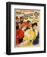 Chateau De Eau Music Hall-null-Framed Premium Giclee Print