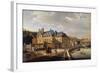 Chateau De La Chaussee Near Bougival, 1822-Jacques Francois Joseph Swebach-Framed Giclee Print