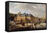 Chateau De La Chaussee Near Bougival, 1822-Jacques Francois Joseph Swebach-Framed Stretched Canvas