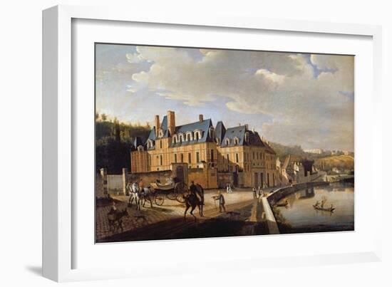 Chateau De La Chaussee Near Bougival, 1822-Jacques Francois Joseph Swebach-Framed Giclee Print