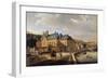 Chateau De La Chaussee Near Bougival, 1822-Jacques Francois Joseph Swebach-Framed Giclee Print