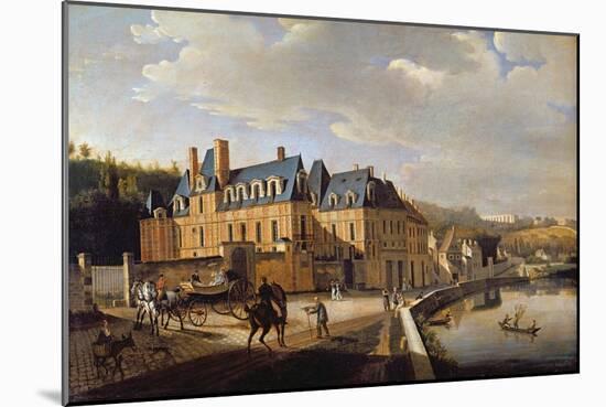 Chateau De La Chaussee Near Bougival, 1822-Jacques Francois Joseph Swebach-Mounted Giclee Print