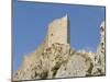 Chateau De Peyrepertuse, a Cathar Castle, Languedoc, France, Europe-Tony Waltham-Mounted Photographic Print