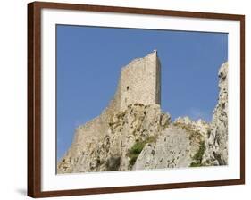 Chateau De Peyrepertuse, a Cathar Castle, Languedoc, France, Europe-Tony Waltham-Framed Photographic Print