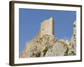 Chateau De Peyrepertuse, a Cathar Castle, Languedoc, France, Europe-Tony Waltham-Framed Photographic Print