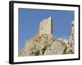 Chateau De Peyrepertuse, a Cathar Castle, Languedoc, France, Europe-Tony Waltham-Framed Photographic Print