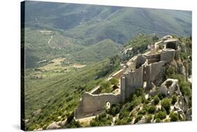 Chateau De Peyrepertuse, a Cathar Castle, Languedoc, France, Europe-Tony Waltham-Stretched Canvas