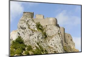 Chateau De Peyrepertuse, a Cathar Castle, Languedoc, France, Europe-Tony Waltham-Mounted Photographic Print