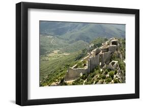 Chateau De Peyrepertuse, a Cathar Castle, Languedoc, France, Europe-Tony Waltham-Framed Photographic Print