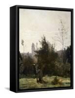 Château De Pierrefonds, 1860S-Jean-Baptiste-Camille Corot-Framed Stretched Canvas