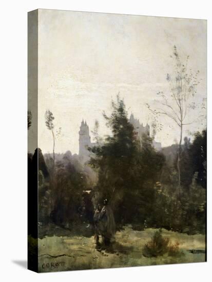 Château De Pierrefonds, 1860S-Jean-Baptiste-Camille Corot-Stretched Canvas