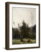 Château De Pierrefonds, 1860S-Jean-Baptiste-Camille Corot-Framed Giclee Print