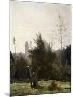 Château De Pierrefonds, 1860S-Jean-Baptiste-Camille Corot-Mounted Giclee Print