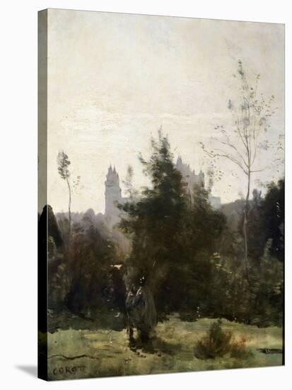 Château De Pierrefonds, 1860S-Jean-Baptiste-Camille Corot-Stretched Canvas