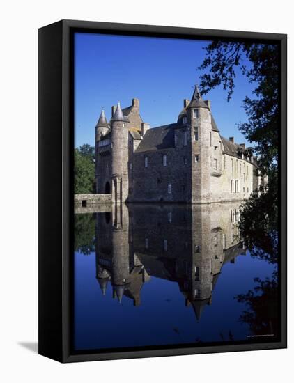 Chateau De Trecesson, Dating from the 15th Century, Near Paimpont, Brittany, France-Geoff Renner-Framed Stretched Canvas