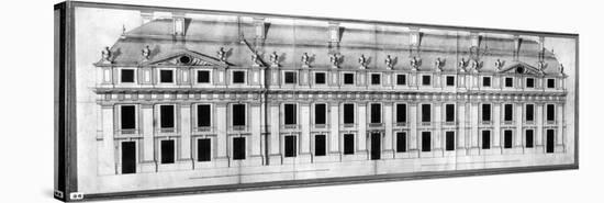 Chateau de Vincennes: Elevation of the Facade of a Corner Pavilion, 1658-Louis Le Vau-Stretched Canvas