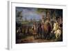 Chateau De Vincennes with Louis XIV and Marie Therese with their Court in 1669-Adam Frans van der Meulen-Framed Giclee Print