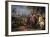 Chateau De Vincennes with Louis XIV and Marie Therese with their Court in 1669-Adam Frans van der Meulen-Framed Giclee Print
