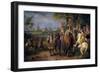 Chateau De Vincennes with Louis XIV and Marie Therese with their Court in 1669-Adam Frans van der Meulen-Framed Giclee Print