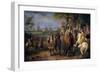 Chateau De Vincennes with Louis XIV and Marie Therese with their Court in 1669-Adam Frans van der Meulen-Framed Giclee Print