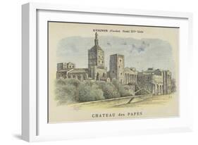 Chateau Des Papes, Avignon, Vaucluse-French School-Framed Giclee Print