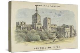 Chateau Des Papes, Avignon, Vaucluse-French School-Stretched Canvas