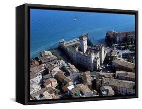 Château des Scaglieri, à Sirmione-null-Framed Stretched Canvas