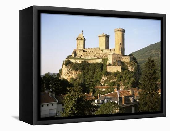Chateau, Foix, Ariege, Midi-Pyrenees, France-David Hughes-Framed Stretched Canvas