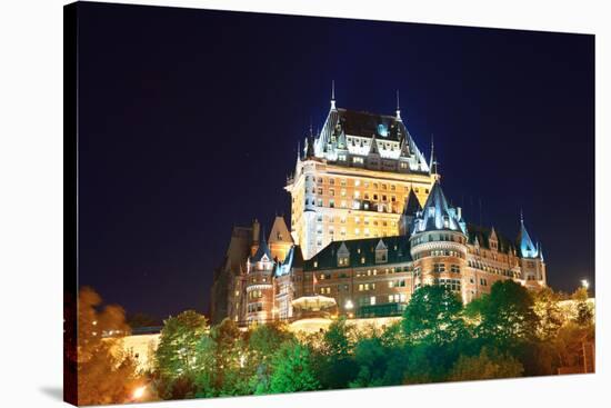 Chateau Frontenac at Night  Quebec City-Songquan Deng-Stretched Canvas