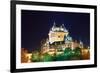 Chateau Frontenac at Night  Quebec City-Songquan Deng-Framed Photographic Print