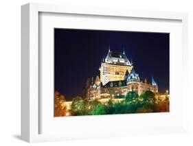 Chateau Frontenac at Night  Quebec City-Songquan Deng-Framed Photographic Print