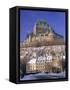 Chateau Frontenac Hotel, Quebec City, Quebec, Canada-Walter Bibikow-Framed Stretched Canvas