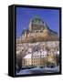 Chateau Frontenac Hotel, Quebec City, Quebec, Canada-Walter Bibikow-Framed Stretched Canvas