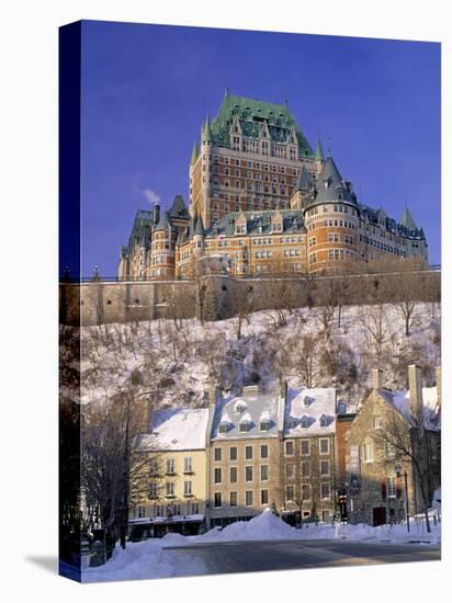 Chateau Frontenac Hotel, Quebec City, Quebec, Canada-Walter Bibikow-Stretched Canvas
