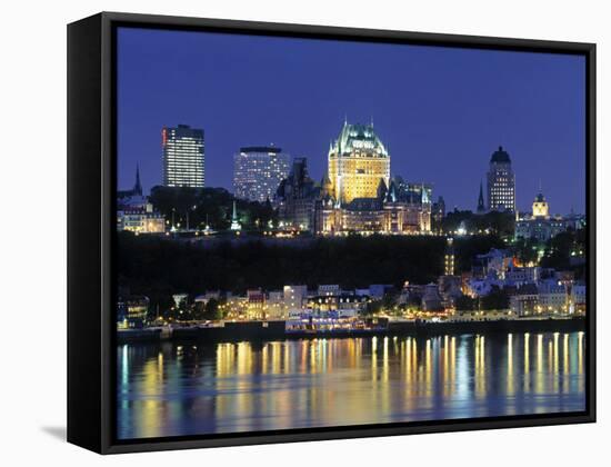 Chateau Frontenac, Quebec City, Quebec, Canada-Walter Bibikow-Framed Stretched Canvas