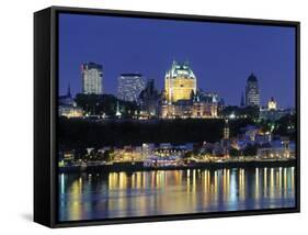 Chateau Frontenac, Quebec City, Quebec, Canada-Walter Bibikow-Framed Stretched Canvas