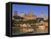 Chateau Frontenac, Quebec City, Quebec, Canada-Walter Bibikow-Framed Stretched Canvas