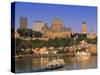 Chateau Frontenac, Quebec City, Quebec, Canada-Walter Bibikow-Stretched Canvas