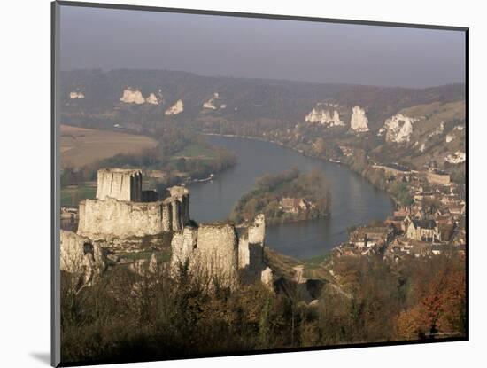 Chateau Gaillard and River Seine, Les Andelys, Haute Normandie (Normandy), France-John Miller-Mounted Photographic Print