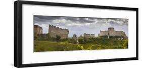 Chateau Gaillard panorama, Les Andelys, Eure, Normandy, France-Charles Bowman-Framed Photographic Print