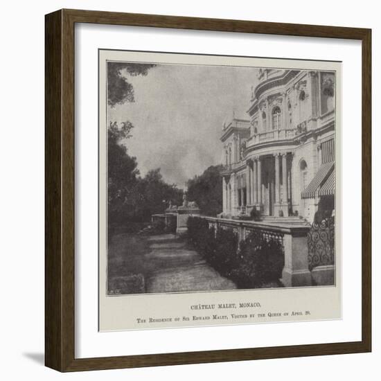 Chateau Malet, Monaco, the Residence of Sir Edward Malet, Visited by the Queen on 20 April-null-Framed Giclee Print