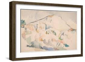 Chateau Noir And Mont Sainte-Victoire-Paul Cézanne-Framed Giclee Print