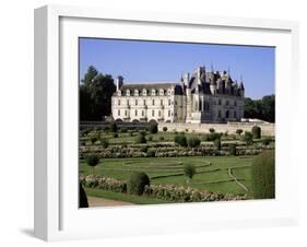 Chateau of Chenonceau and Garden, Touraine, Loire Valley, Centre, France-Roy Rainford-Framed Photographic Print