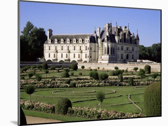 Chateau of Chenonceau and Garden, Touraine, Loire Valley, Centre, France-Roy Rainford-Mounted Photographic Print